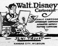Walt Disney business envelope, circa 1921
