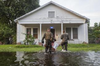 Hurricane Harvey poses health risks, even after floodwaters have subsided (DoD).